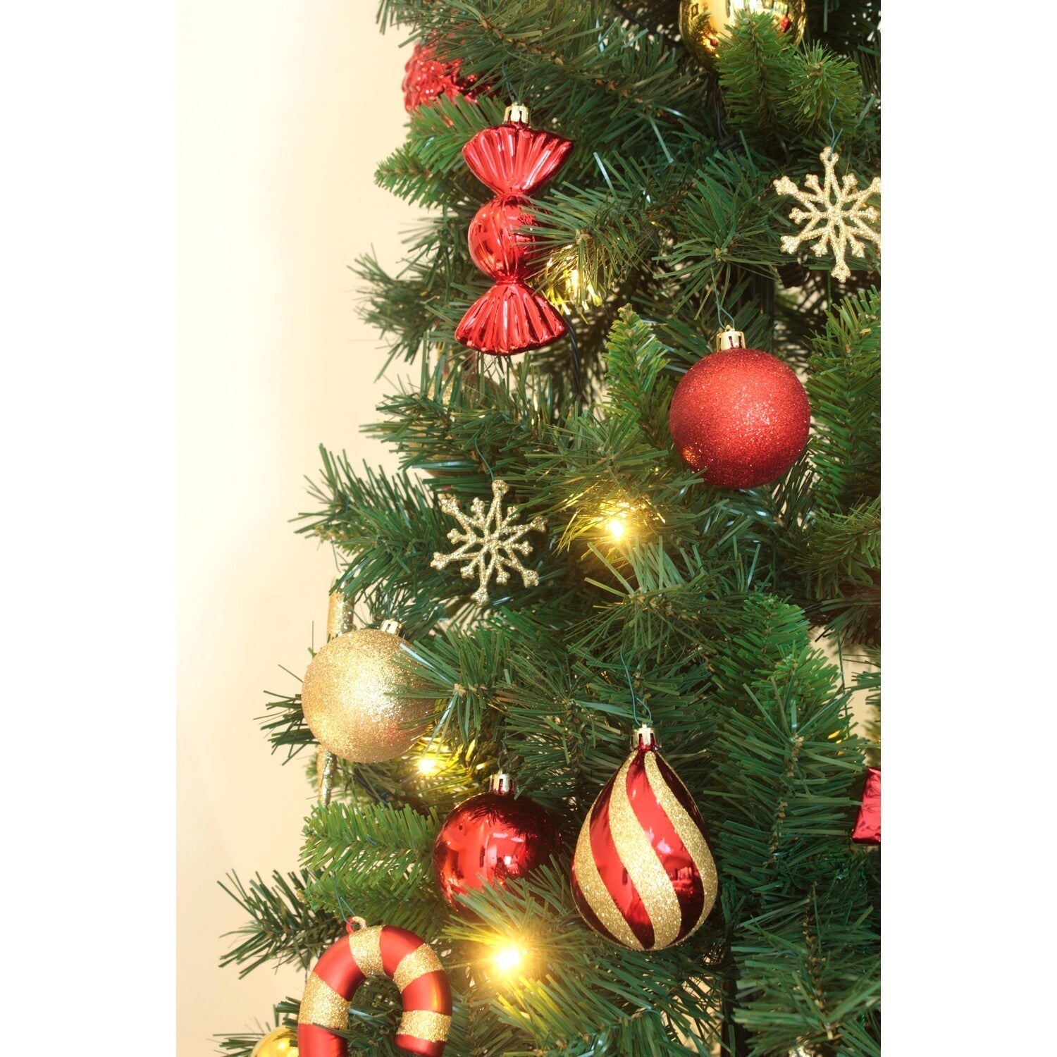 Árvore de Natal Pop-Up com Luzes Brancas Quentes – Verde / 2,10m