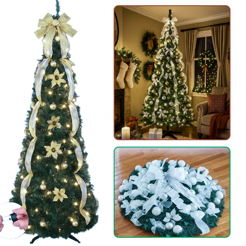 A Árvore de Natal Mais Rápida do Brasil – Monta em Segundos, Já Vem com LED e Acompanha BRINDE Exclusivo!