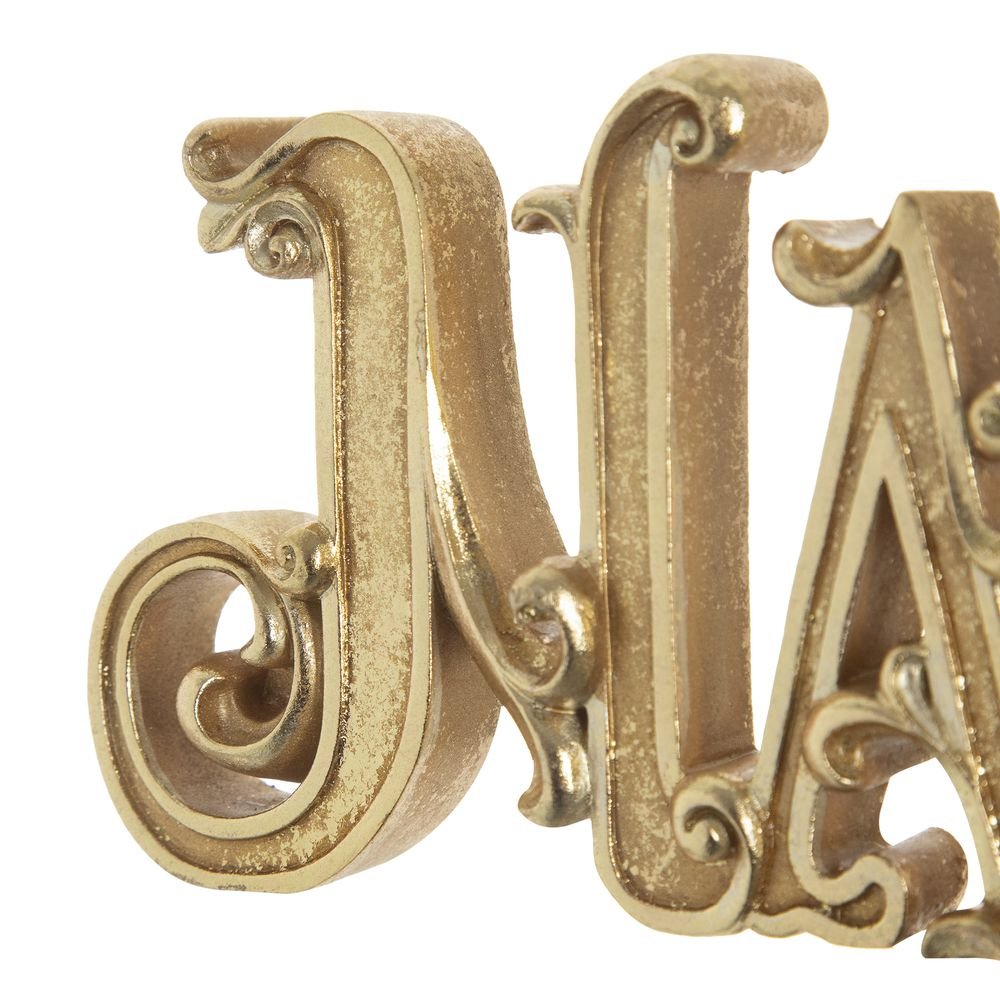 Adorno Frase Natal Dourado 28cm – Casa Cuco