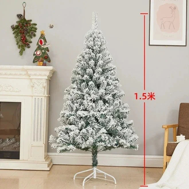Para 90/120/150/180cm conjunto de decoração de árvore de natal branco ornamentos de árvores de natal neve festa de ano novo feriado ao ar livre casa