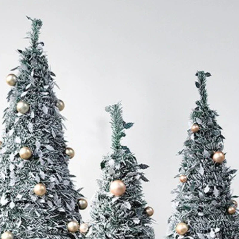 Nova árvore de natal retrátil reunindo pagode nevando árvore de natal decoração do feriado fontes de festa navidad xysds